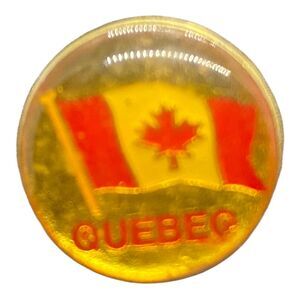 Quebec Canada Flag Lapel Pin Vintage Canadian Province Souvenir